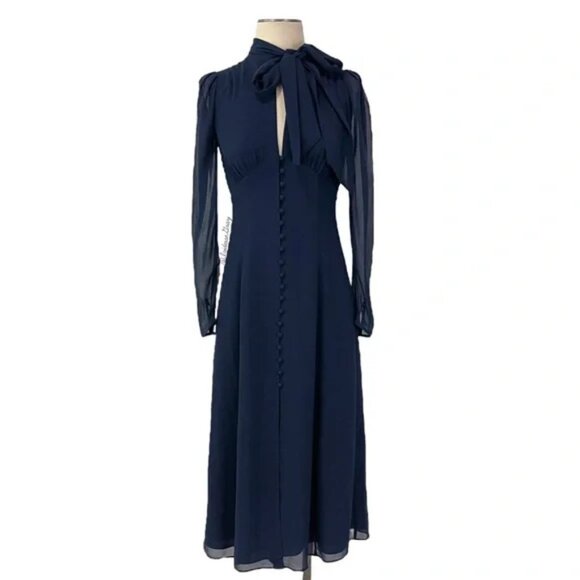 Vintage Aritzia Mambo Dress (8) in Navy - Picture 1 of 5